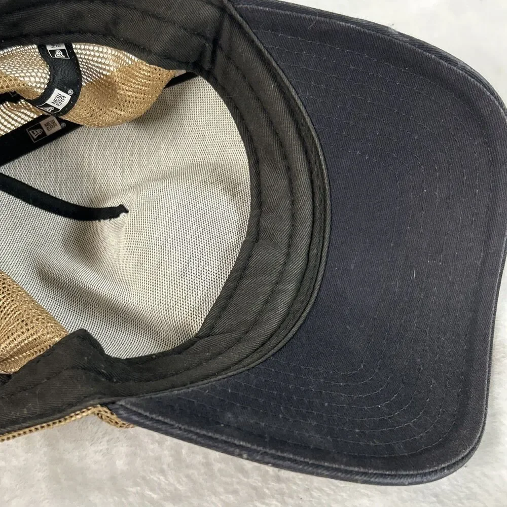 New Era Cap Distressed Gray/Blue Mens Hat Adjustable Ball Cap Baseball